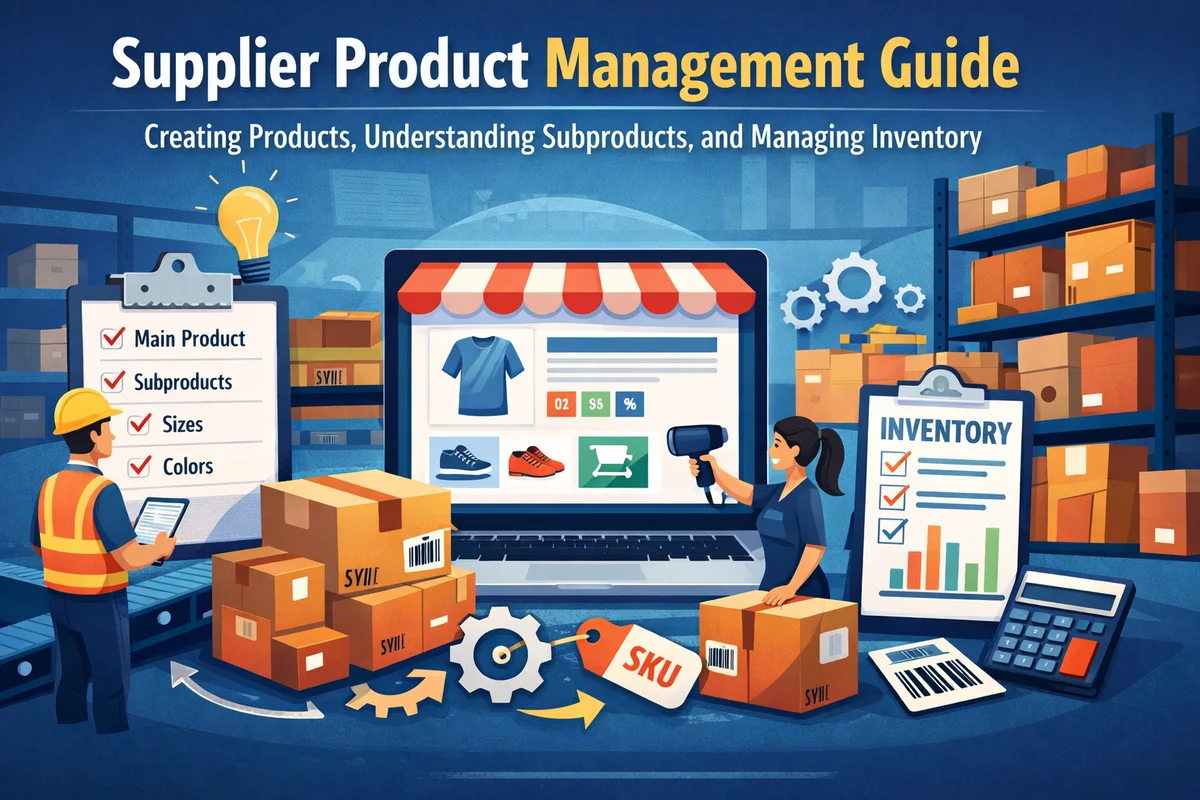 Configuración de productos para proveedores: variantes, los tres tipos de cumplimiento y el campo de garantía que bloquea tu listado.