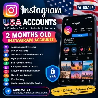 2 month old USA ip show Instagram account with 2fa good quality account