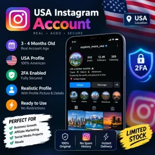 Аккаунт Instagram США возрастом 3_4 месяцев с 2fa