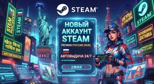 🎮 Steam | ロシア | 通貨RUB | ネイティブメール | 手動登録