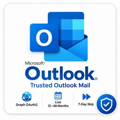 Correo Outlook de confianza | OAuth2 [Graph] | activo 12–48 meses | Skip de 7 días