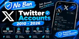 无封禁 | Twitter 账号 | 2010–2026 | TOP+最新 | 2FA/Token | 20+ 粉丝 | 100+ 帖子