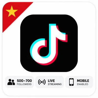 TikTok Vietnam Accounts | 500–700 Followers | Mobile Live Streaming Enabled