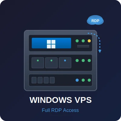 Windows VPS RDP - 32GB RAM / 8 vCPU / 400GB NVMe - モンスター