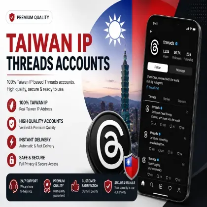 Threads Taiwan IP Threads account, includes 2FA key