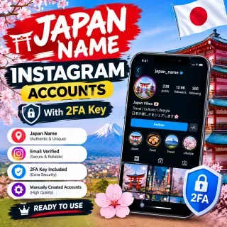 Japan Name Profile Instagram Accounts With 2FA Key