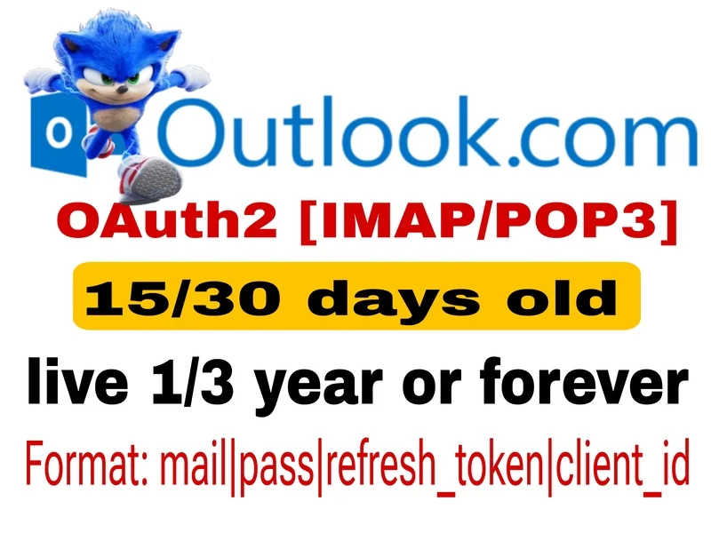 Outlook Trusted Fresh - OAuth2 [IMAP/POP3] Live 12-36 месяцев или навсегда (зарегистрированы 15/30 дней назад) (пропустить 7 дней или прямой вход). 100% подлинные.