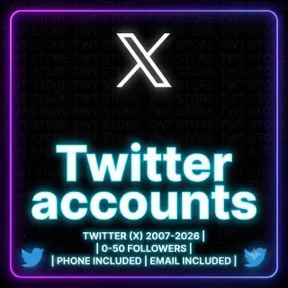 TWITTER (X) 2007-2026 | フォロワー0〜50人 | 電話番号付き | メール付き