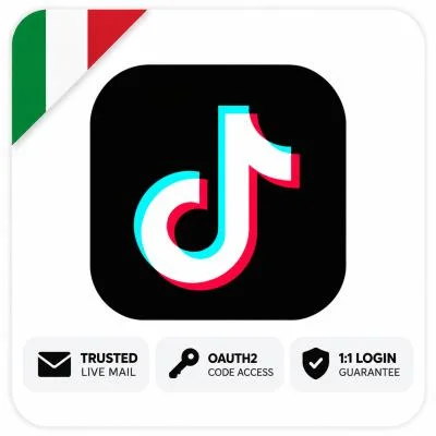 イタリア TikTok アカウント | Live 信頼メール | OAuth2 認証 | 保証 1:1