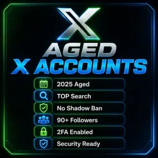 🔥 2025 Aged Premium X Accounts | 🔝 TOP Search | 🚫 No Shadow Ban | 👥 90–100 Followers | 🔐 2FA | 🍪 Ct0 | 🔑 Token