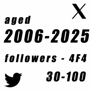 Twitter 2006-2025-30-100 Followers - 4F4- Hotmail +token+2fa