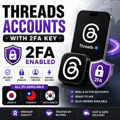 Comptes Threads Frais avec clé 2FA