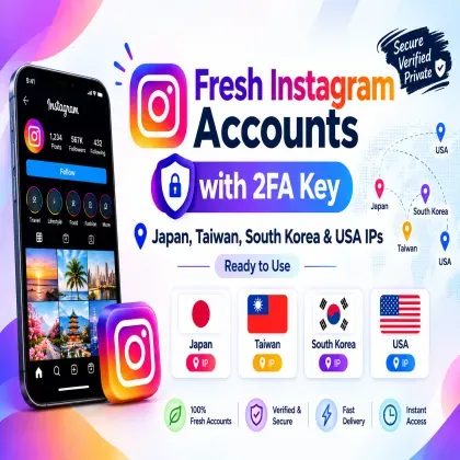 New Instagram account Fresh Instagram Accounts with 2FA Key | Premium & Ready-to-Use