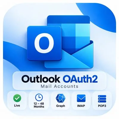 Correo Outlook fiable | Solo OAuth2 | Graph/IMAP/POP3 | 12–48 meses