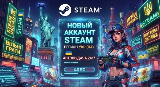 🎮 Steam | ウクライナ | 通貨UAH | ネイティブメール | 手動登録