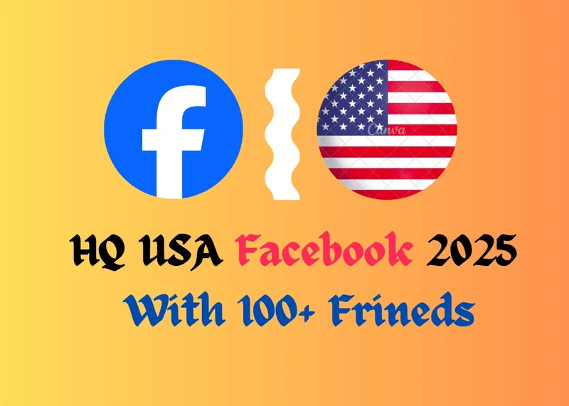 فيسبوك ✅ آي بي أمريكي ✅ 2025 مع أكثر من 100 صديق ✅ تسجيل يدوي ✅ بريد إلكتروني موثّق ✅