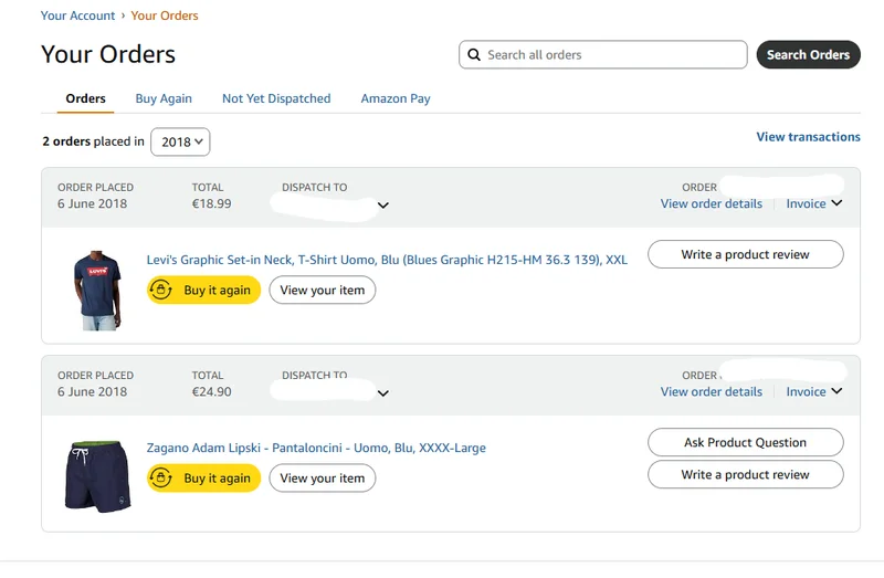 Conta comprador amazon.it antiga (cadastrada há mais de 6 meses, com compras)