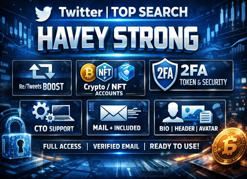 Twitter | بحث متقدم | قوي ومتين | إعادة تغريدات | عملات رقمية/رموز غير قابلة للاستبدال (NFT) | مصادقة ثنائية (2FA) | رمز مميز (TOKEN) | CTO | بريد إلكتروني متضمن | سيرة ذاتية + رأس + صورة رمزية |