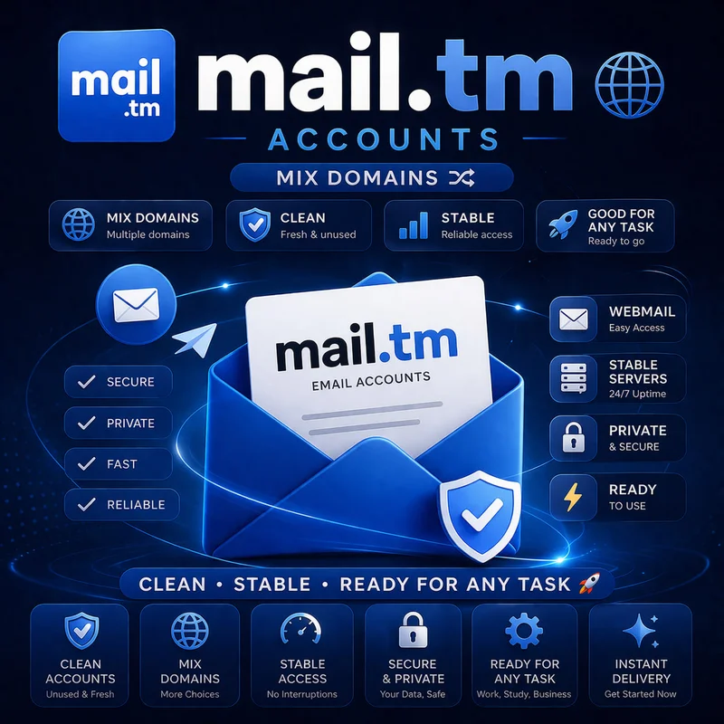 📧 MAIL.TM Konten 🌐 — Mix Domains 🔀 Sauber 🧼 Stabil ⚡️ Gut für jede Aufgabe 🚀🔥