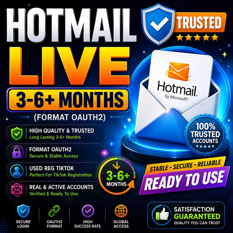 📧 10个Hotmail账号 🔥 | 🛡️ 可信赖 ✔️ | 🟢 存活3-6个月以上 ⏳ | 🔑 OAuth2认证 🔐 | 🎵 已用于TikTok注册 📱