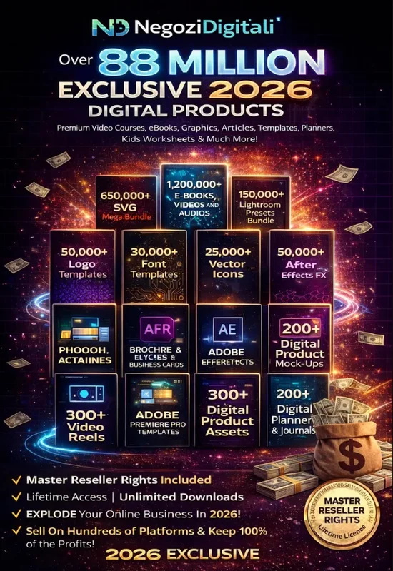 8,800万点デジタル製品バンドル – クリエイター向け即時ダウンロード、テンプレート、グラフィックスなど (2026年版)