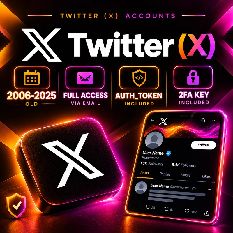 Twitter (X) ❤️ 2006-2025 OLD | Full access via email + auth_token + 2FA key