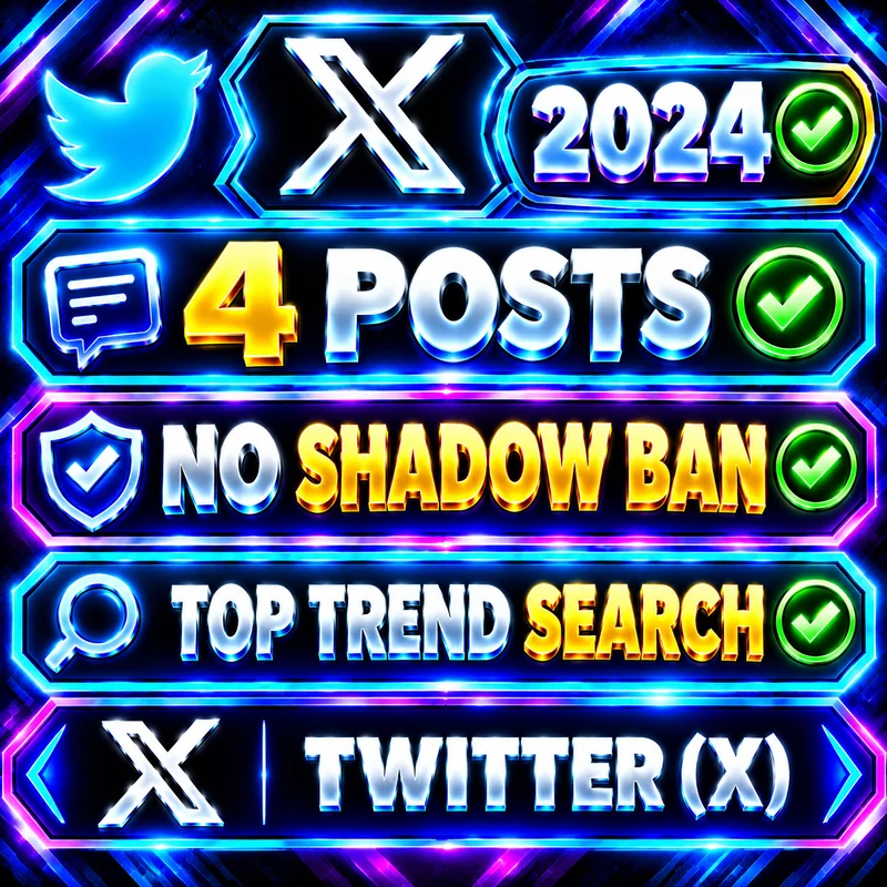 2024 ✅ 게시물 4개 | 섀도 밴 없음 ✅ 인기 트렌드 검색 ✅ Twitter(X)