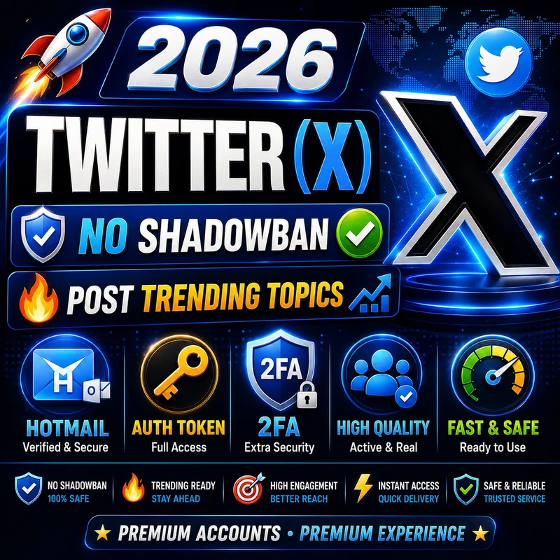 🚀 2026 Twitter (X) No Shadowban ✅ | Post Trending Topics 🔥 | Hotmail 📧 | Auth Token 🔑 | 2FA 🛡️