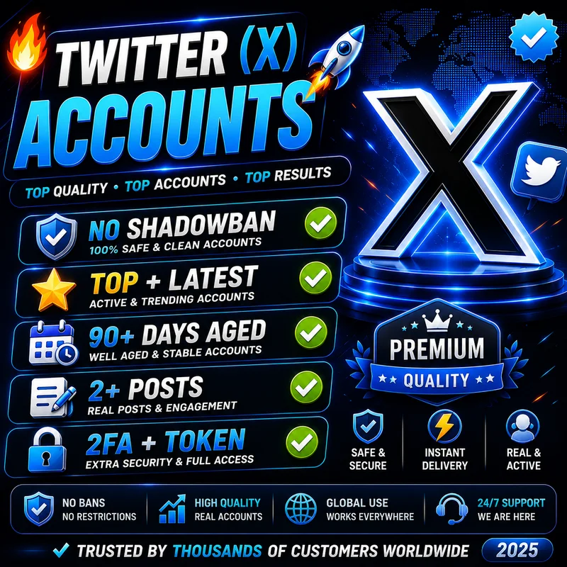 🔥 Twitter (X) Accounts 🚀 | No Shadowban ✅ | Top + Latest 🌟 | 90+ Days Aged 📅 | 2+ Posts 📝 | 2FA + Token 🔐