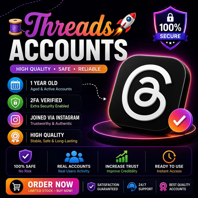 🧵 Threads Accounts 🚀 | 1 Year Old 📅 | 2FA Verified 🔐 | Joined via Instagram 📸