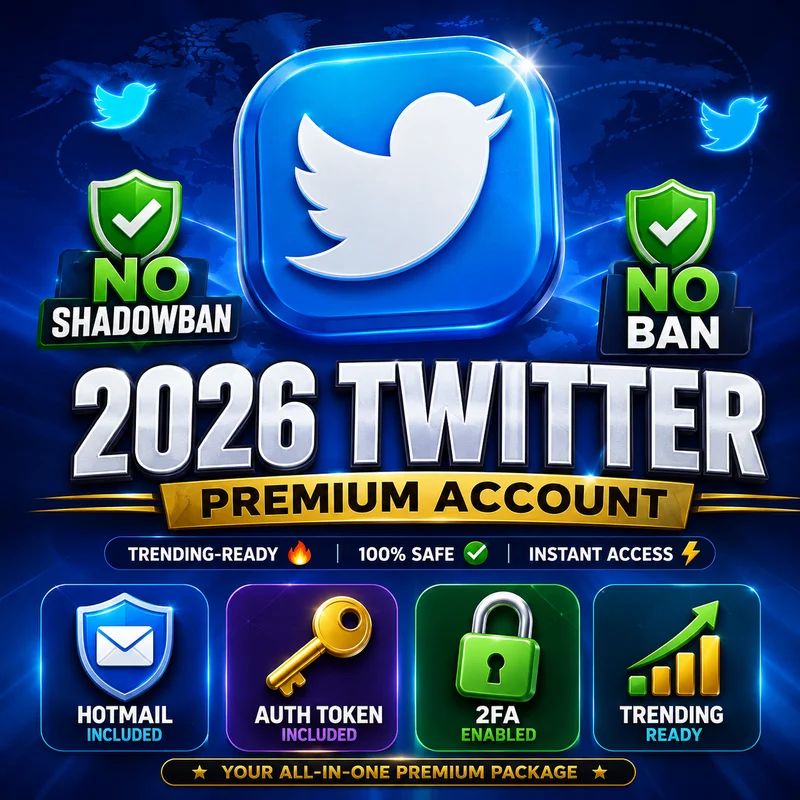 2026 Twitter🐦アカウント — シャドウバンなし🛡️、凍結なし✅、トレンド対応🔥 + Hotmail📧 + 認証トークン🔑 + 2FA🔐