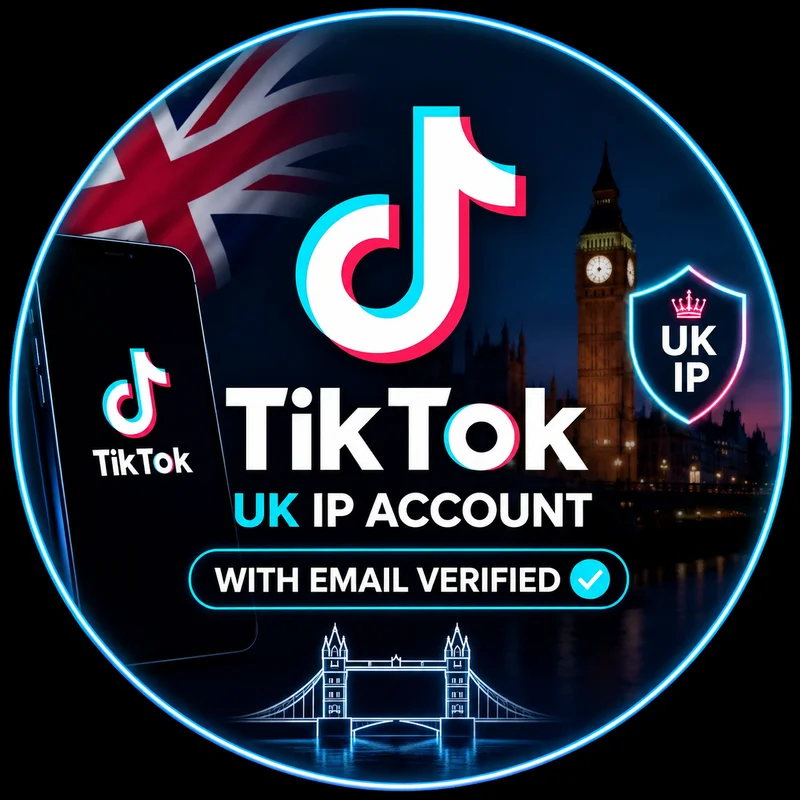 Fresh TikTok united kingdom IP account with 2FA Kay authentication virefied ✅