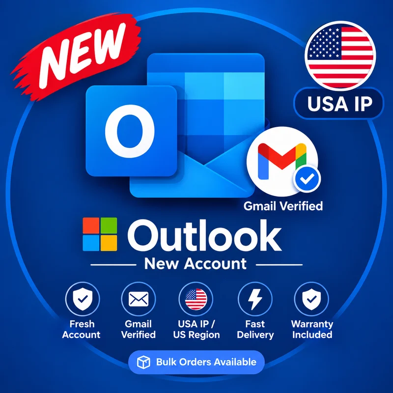Tài khoản Outlook mới [ Gmail ] tài khoản Google đã xác minh) IP [Mỹ]