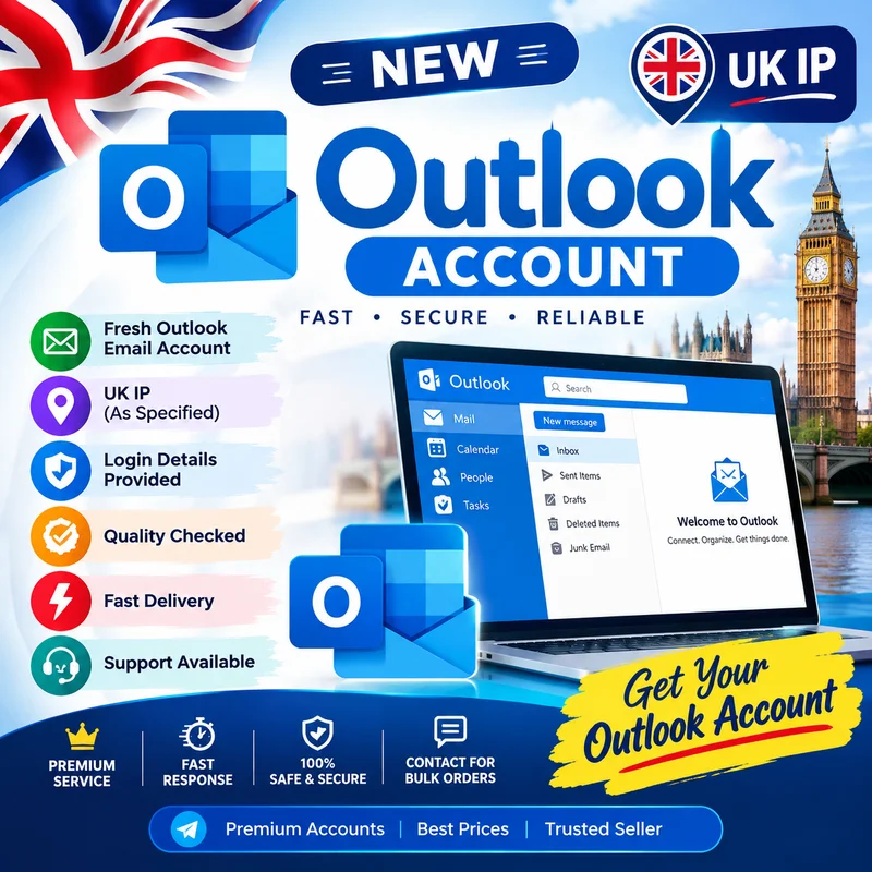 🔥 Tài khoản Outlook mới | IP Anh 🇬🇧 | Tài khoản email mới | Sẵn sàng sử dụng | Đăng nhập an toàn | Đã kiểm tra chất lượng