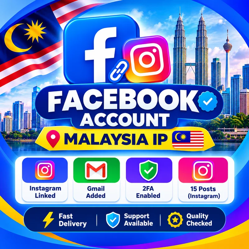 🇲🇾 Tài khoản Facebook IP Malaysia | Đã liên kết tài khoản Instagram | Đã thêm Gmail | Đã bật 2FA | 15 bài đăng Instagram