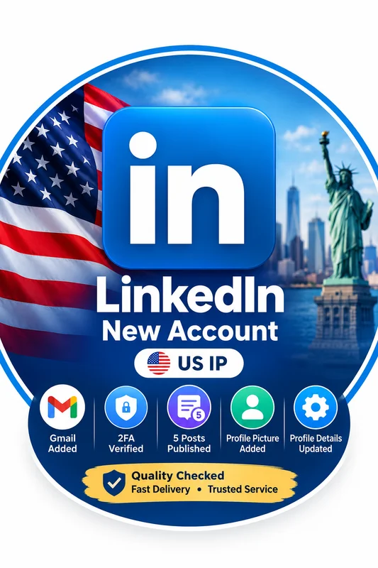 Tài khoản LinkedIn mới 🇺🇸 | IP Mỹ ✅ Đã thêm Gmail ✅ Đã xác minh 2FA ✅ Đã đăng 5 bài viết ✅ Đã thêm ảnh đại diện ✅ Hồ sơ sẵn sàng  Đã kiểm tra chất lượng • Giao hàng nhanh • Dịch vụ uy tín