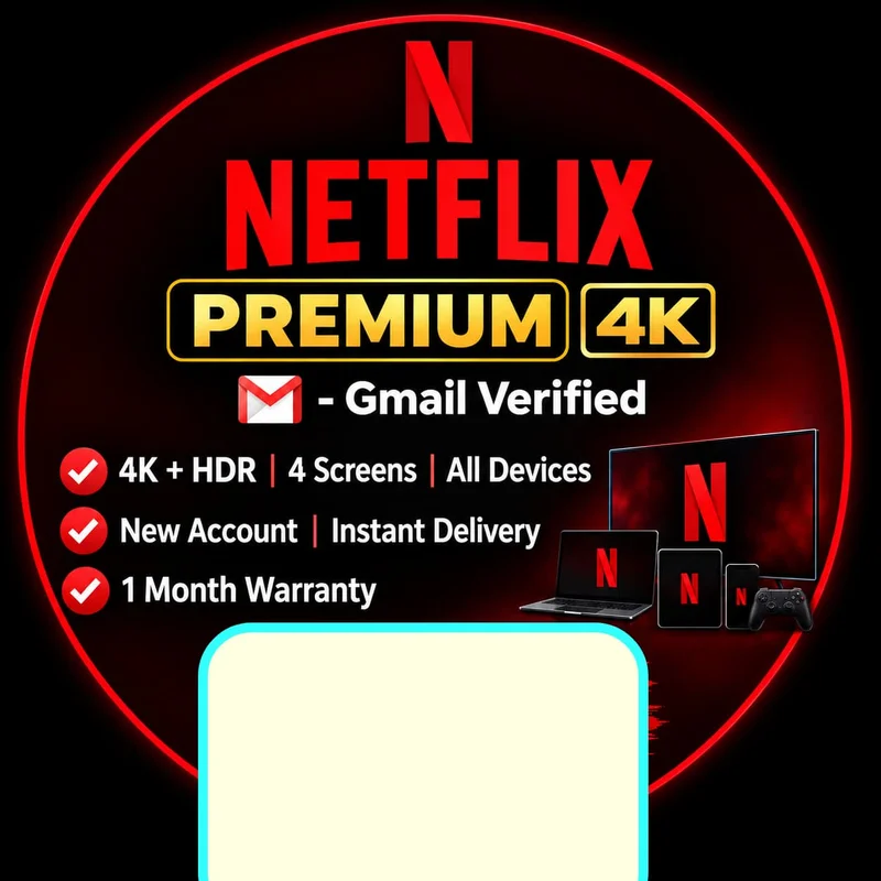 Netflix Premiumプラン - 4K + HDR画質 ✅ 100%新規・フレッシュなアカウント ✅ Gmail認証済み ✅ Full HD / Ultra HD対応 ✅ 全デバイス対応 - テレビ、スマホ、ノートPC、タブレット ✅ 同時4画面（Premium） ✅ プライベートアカウント - あなた専用 ✅ 即時納品 ✅ 1か月フル保証