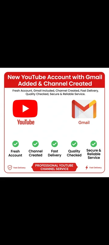New YouTube account Gmail verified ✅ with new future 100% working chanel created 5 IG post IP [us] united state 🇺🇸