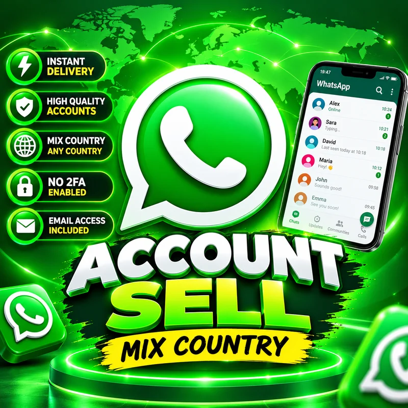 Contas de WhatsApp | Países variados | 2FA ativada | E-mail incluído | Início de sessão com código de verificação por e-mail | Prontas a usar | Entrega imediata