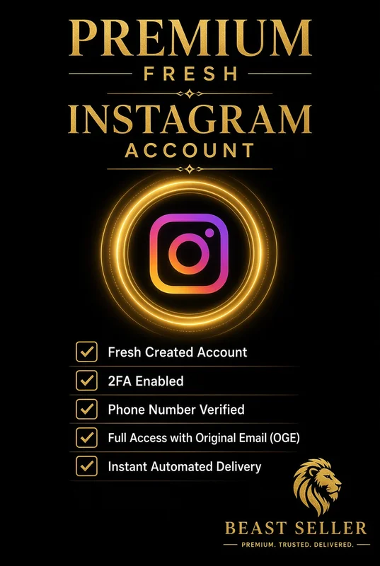 Fresh Instagram Account ✅ Fresh Created Account 🔐 2FA 